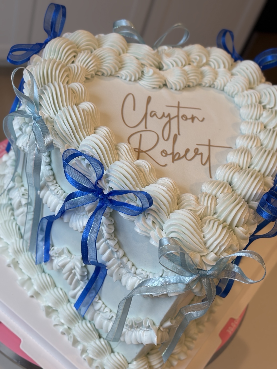 Romantic heart cake